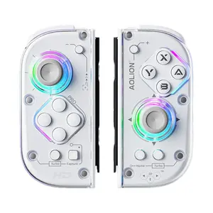 Wireless gamepad Hall joystick Mechanical button switch Left and right handle Pastel PurpleGreen Joy-Con Controllers support dual vibration clear screenshot function