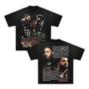 Drake vs Kendrick Vintage T-Shirt Unisex Double Sided Cotton Crewneck