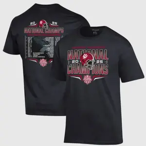 Indiana Football 2025 National Championship T-Shirt, College Football Title Winner Fan Merch, IU Hoosiers Celebration Graphic Tee, Unisex Casual Game Day Apparel Gift