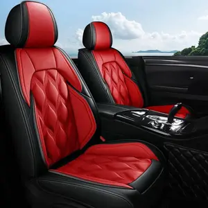 Faux Leather Custom Fit Car Seat Protectors Full Set - 2/5-Seat Pack, Airbag-Safe, Waterproof, UV-Protected Cushion Cover for Vehicle Interior Protection, Car Seat Cushions, Seat Protectors Cushion