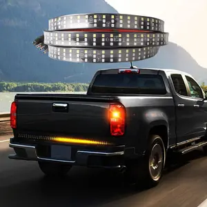 48 Inch 3 Row LED Light Strip, Truck Tailgate Light Strip with Red Running Brake Lights, White Reverse Light, Amber Turning Signals Strobe Interior Lights, Tailgate Light Bar, Led For Car, Led Car Lights