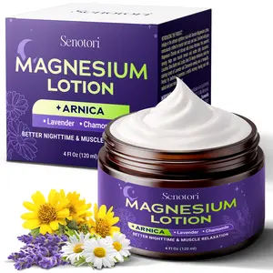 Nighttime Magnesium Lotion with Arnica & Lavender, Chamomile, Topical Magnesium Cream for Tired Feet, Bedtime, Muscle Recovery, Mother’s Day Gifts - Relaxation Gifts for Mom & Dad