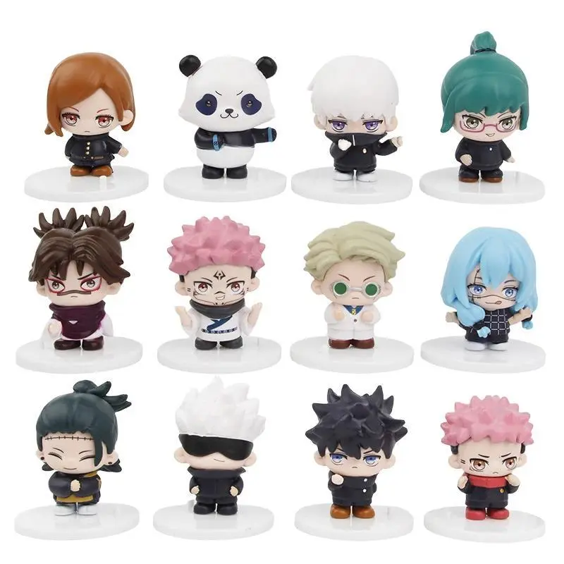 12pcs/set Animation Jujutsu Kaisen Itadori Yuji Gojo Satoru Ryomen Sukuna Megumi Kugisaki Action Figure Collection Anime Model