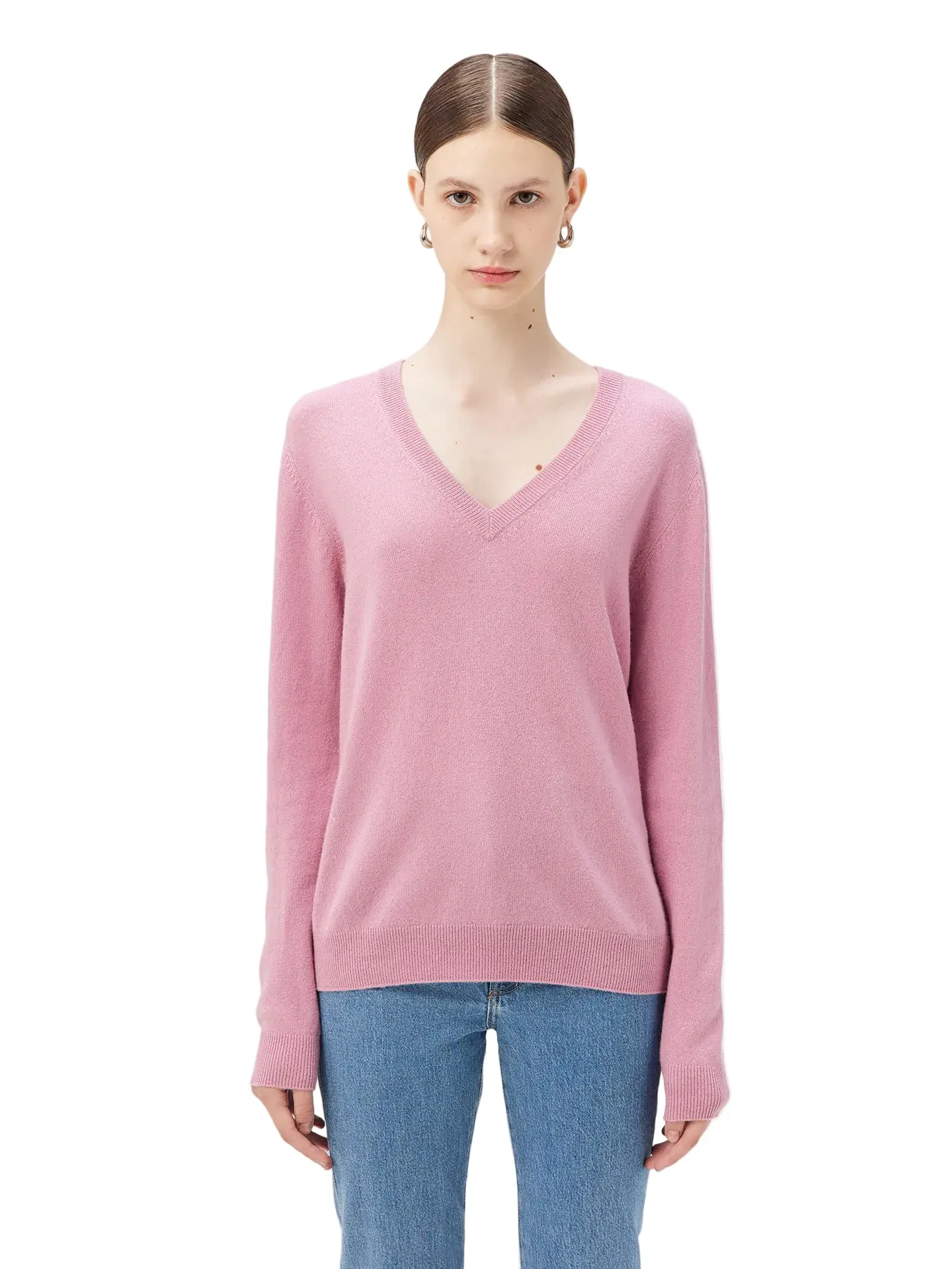 Women's Essential Cashmere V-Neck Sweater, Knitwear, Fit