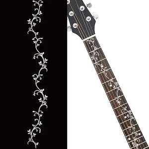 2 count Guitar  Fretboard Sticker Guitar Fretboard Markers Removable  Vines Decal DIY Guitars  for Electric Bass Player Acoustic Guitars Decoration Musical Instrument Shop