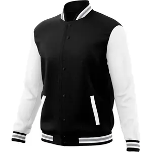 KXK Men’s Fashion Varsity Jacket Causal Cotton Letterman Baseball Bomber Jacket Lightweight Coat