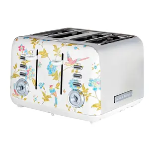 Laura Ashley Stainless Steel 4-Slice Toaster