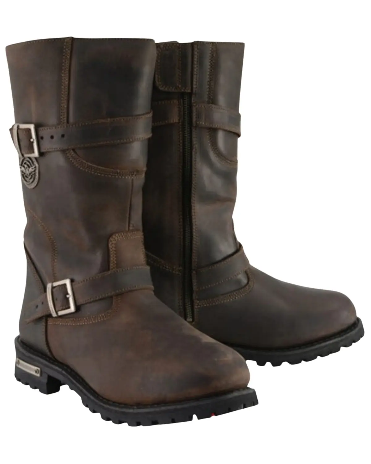 Milwaukee Leather Men's Men'S Classic Engineer Motorcycle Boot Round Toe - Mbm9063
