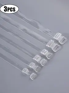 Transparent Bra Straps Set, Clear Strap, Invisible Anti-Slip Design, Stylish No-Shoulder Bras, Metal Hook Included, Perfect for Everyday Wear, Accessories