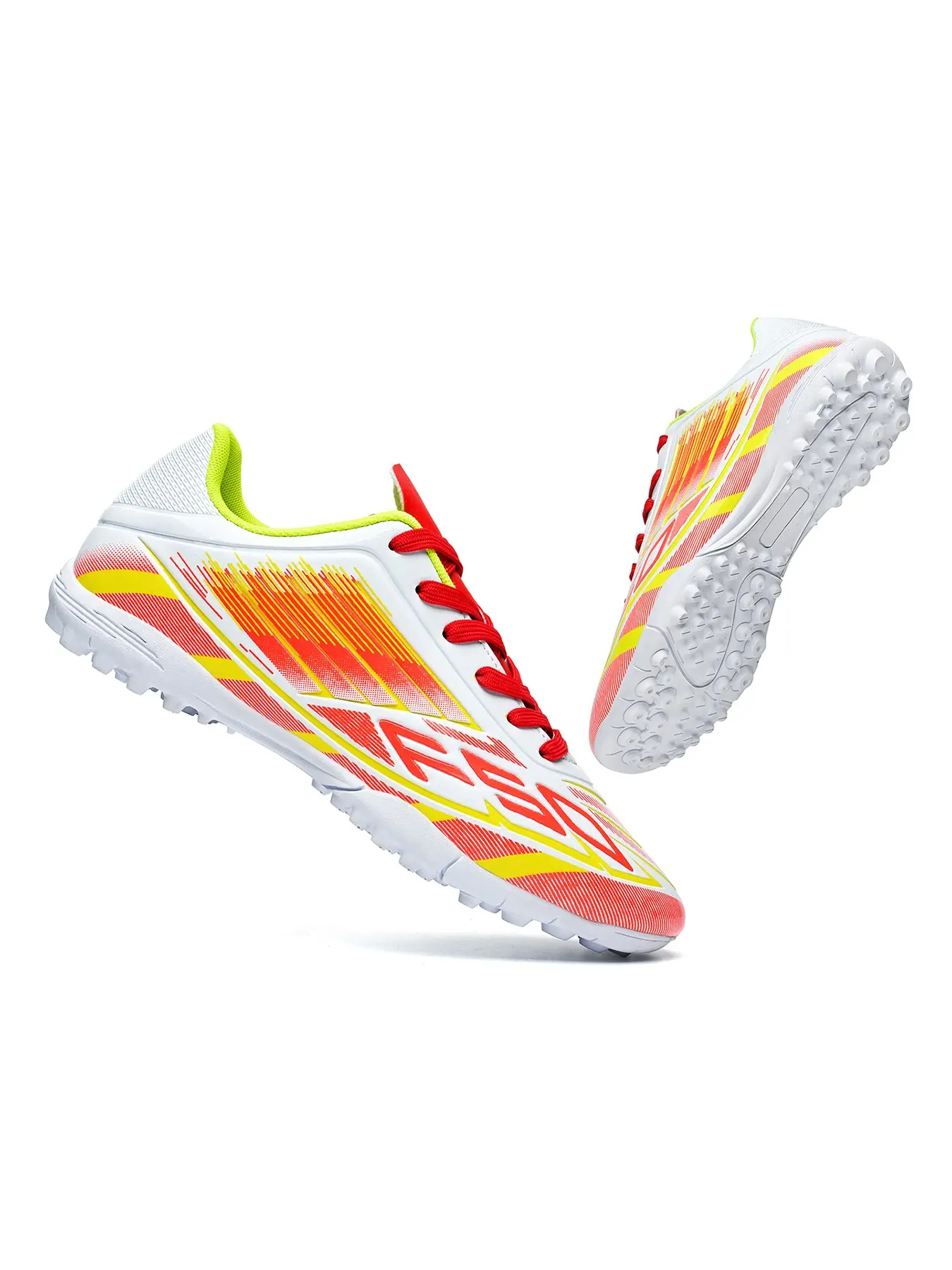 Men's Football Boots TF Nails Outdoor Sports Sneakers, Turf Shoes Soccer Cleats, Durable Anti-Slip Rubber Sole, Strong Grip, Wear-Resistant, Ideal for Soccer