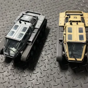 1/16 Military RC Crawler Tank, 4WD Off-Road Remote Control Car with Adjustable Speed and Openable Doors, 2 Rechargeable Batteries, All Terrain Vehicle for Kids Adults, Ideal Birthday Gift for Boys