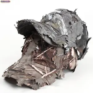 Men’s Tactical Leaf Bionic Camouflage Baseball Cap, American Field Training Jungle Camo Hat, Curved Brim Soft Crown Sun Hat with UV Protection, Breathable Lightweight for Hunting, Camping, Daily Casual Wear, Men’s Hats