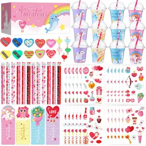 Best Selling 2024 Classic School Supplies Gift Set  193 items Kawaii Stationery Set to meet all your needs!