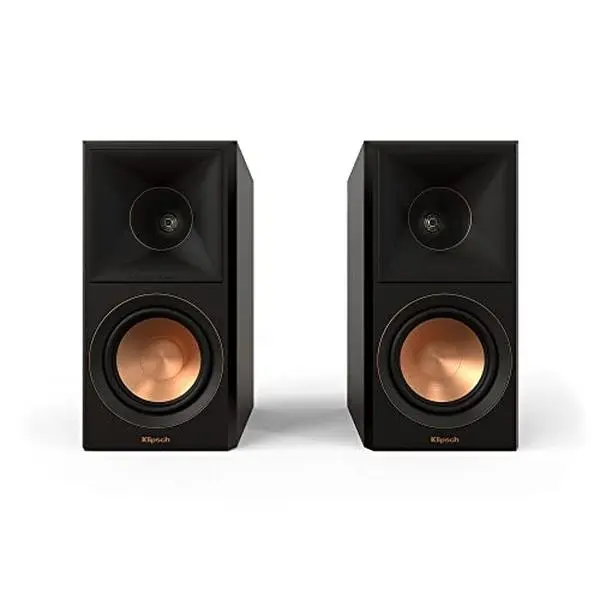 Klipsch Home Theater Audio Bundle: RP-500M II Ebony Bookshelf Speakers, R-80SWi 8" 150W Wireless Bass Speakers - Immersive Sound, Deep Bass Amplifier Subwoofer