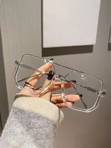 Blue Light Blocking Square Glasses for Men & Women, Clear Top Fashion Frame Eyewear, Lightweight Computer Glasses for Work, Study, Office, Gaming & Daily Screen Use