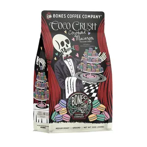 Bones Coffee Company | Coco Crush Coconut Macaron Flavored Coffee 12oz Medium Roast Arabica