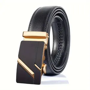 Men's high quality soft leather Korean style slim fit new versatile belt middle-aged youth belt sleeve business belt Buckles
