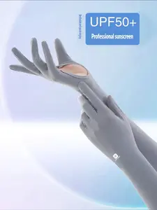 Summer Sun Protection Long Ice Sleeves Outdoor Palm Exposed Anti-Slip Touchscreen Driving Cycling Breathable Sweat-Proof Sports UV Arm Sleeves