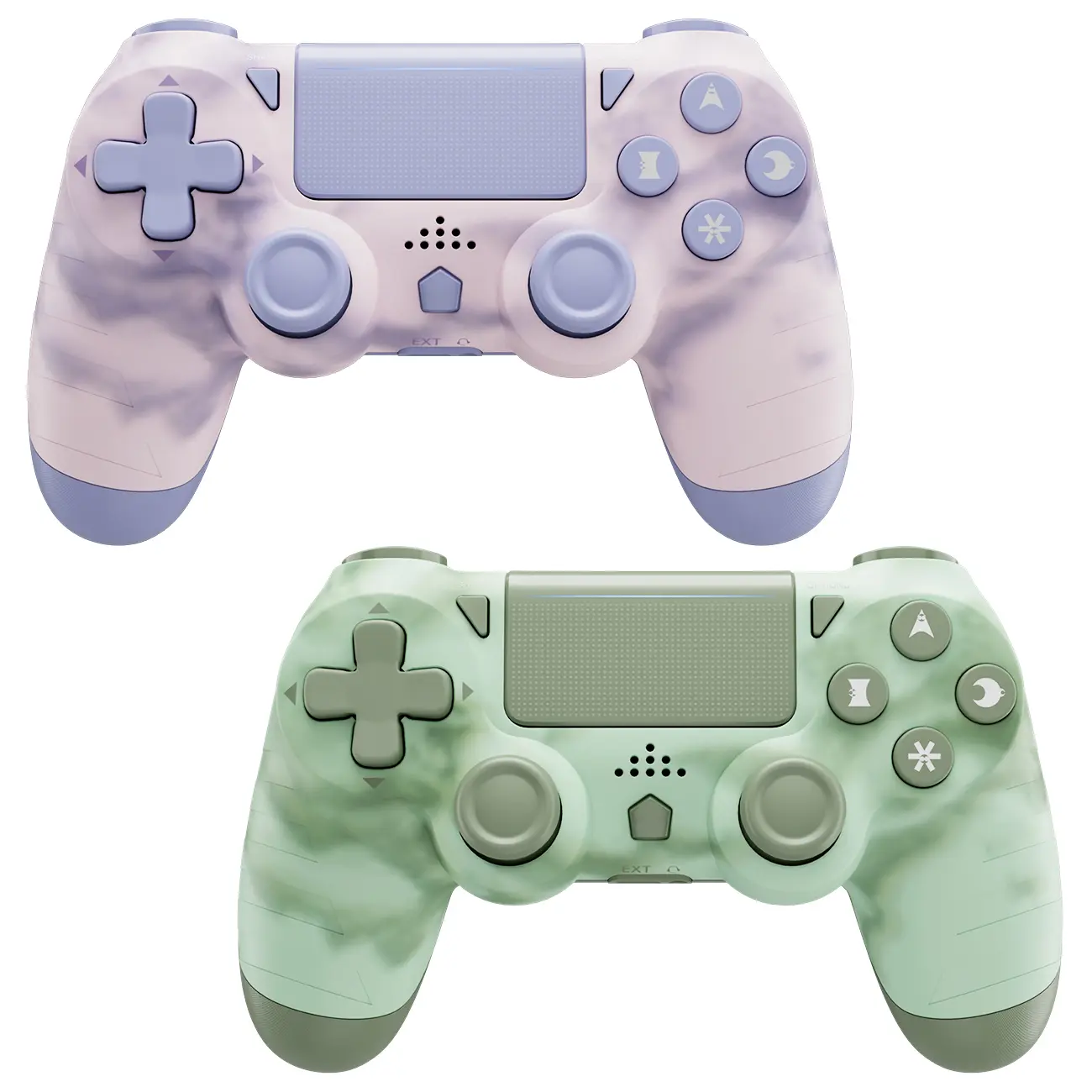 Wireless Video Game Controller for PS4 with Manufacturer Warranty, Multi-Platform Compatible with PS4/Slim/Pro, PC, Android, iOS, Anti-Slip Grip, Dual Vibration, Motion Control, Touch Pad, Speaker, 3.5mm Headphone Jack, PS414, Console, Batteries