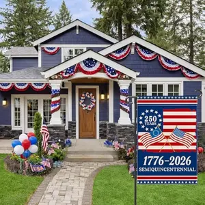 250th Anniversary America Garden Flag, 250 Anniversary USA Flag 1776-2026 Commemorative Patriotic 250 Years Banner 4th of July Yard Sign Double-Sided Waterproof Garden Flag 12x18 Inch