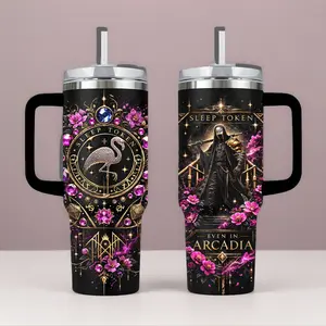 Sleep Token Tumbler 40 oz 20 oz With Handle And No Handle Material Metal Gift For Fans