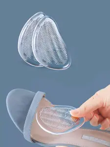 Silicone Shoe Insoles, 1 Pair Anti-slip Shoe Cushion, Forefoot Insert Cushion Pads, Silicone Toe Pads for Women Shoes, Anti Slip Silicone Foot Pain Relief Pads for High Heels Sandals, Footwear
