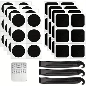 52 Pieces Bicycle Tire Repair Kit, Self Adhesive Bicycle Tire Repair Patches, Bicycle Tire Tire Repair Kit Bicycle Tire Repair Kit, for Racing and Mountain Bike Tires, Bicycle Tire Repair Kit For Mountain Bikes, Bicycle Parts