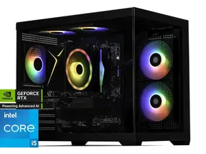 STORMCRAFT Gaming PC SIRIUS Intel Core i5-14400F NVIDIA GeForce RTX 5060 TI 8GB - AI Powered 32GB (16Gx2) DDR5 RGB 6000MHz 1TB NVMe SSD 650W PSU Windows 11 Home - SI1440FCB-56TN1