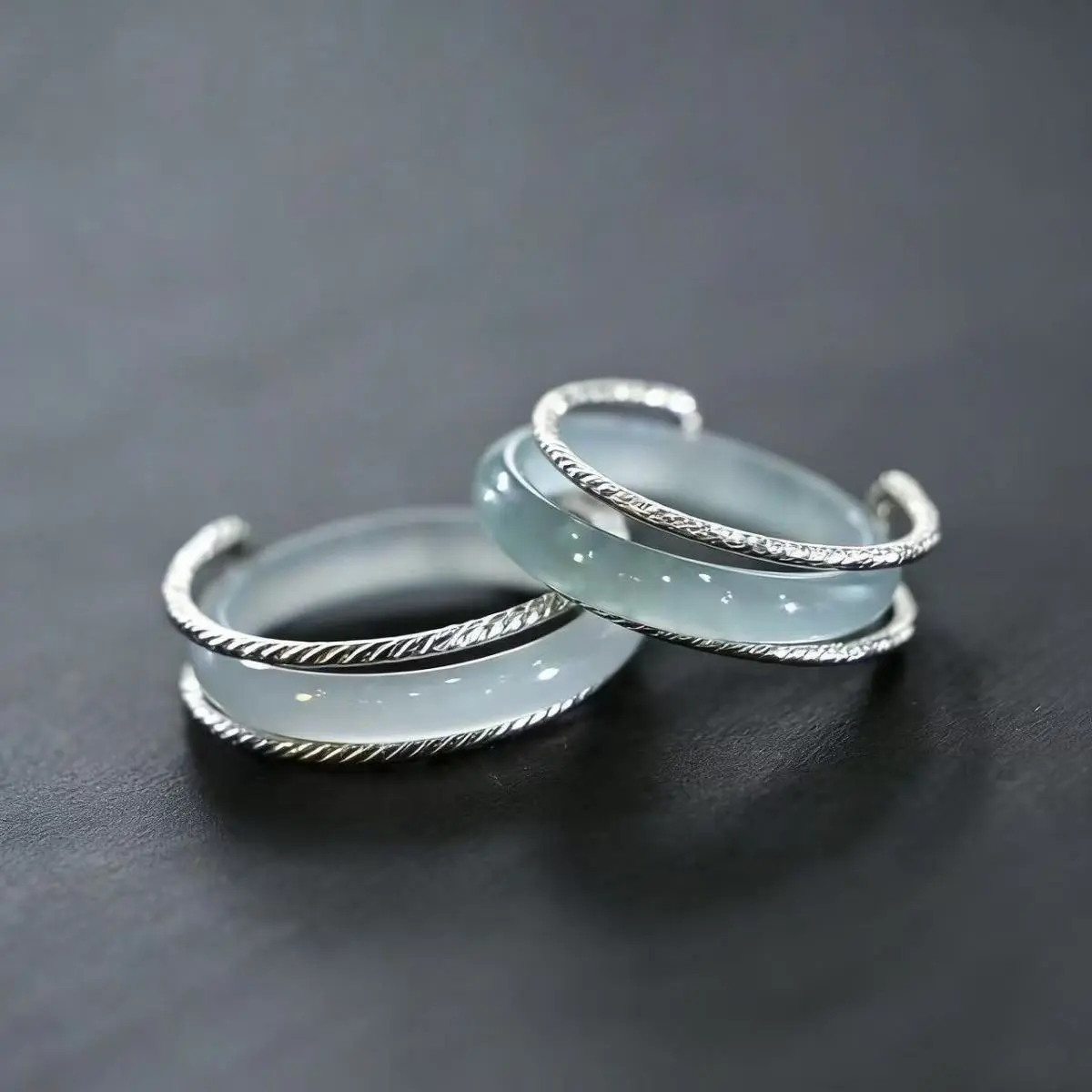 Natural skinny jade ring green jade Ring US Size 5-11 Couple rings Unisex jade ring  jewelry Jade Original Emerald Green Jade