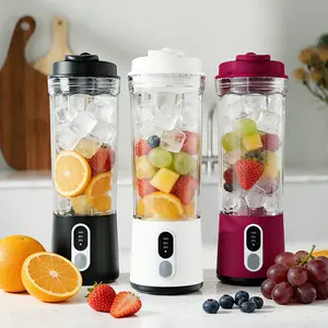 600ML Portable Mini Blender for Smoothies – 300W Personal Juicer, USB Rechargeable Compact Mixer for Shakes, Baby Food & Fresh Juice, Travel, Gym, Office & Outdoor Use