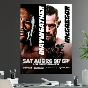 Floyd Money Mayweather Vs. Conor McGregor Undisputed Light Middleweight World Championship Battle Fight POSTER UNFRAMED  Print iconic boxing UFC