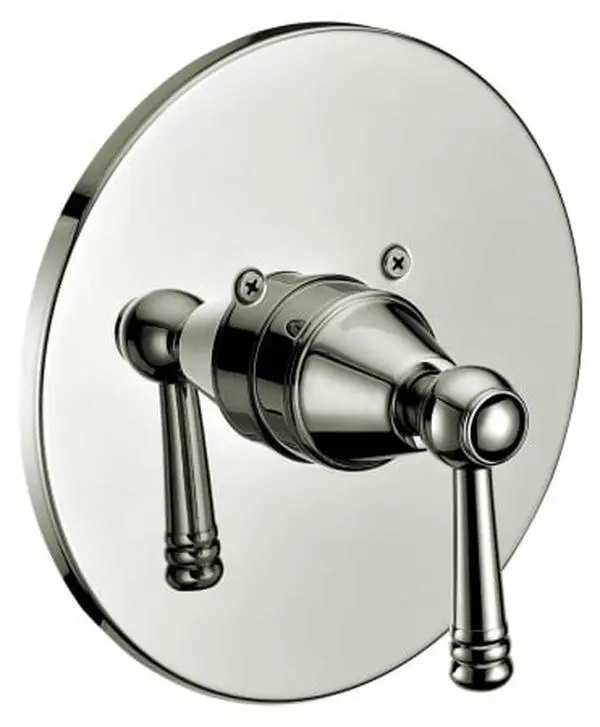 Dawn Brushed Nickel Pressure Balancing Shower Valve Trim D2221901BN - Lever Handle Solid Brass Pressure Valve, Modern Trim Brushed Nickel Hardware for Shower Systems, Water Control