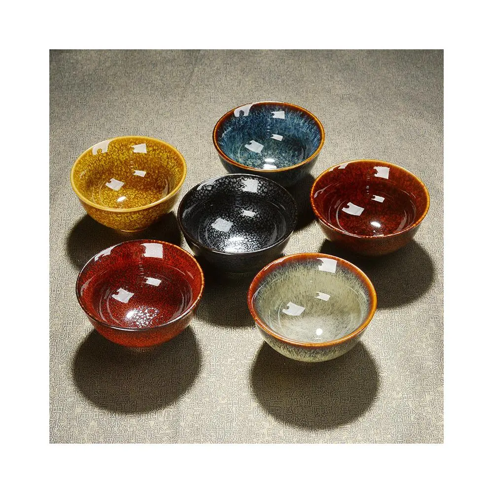 Kiln Change Tea Cup Tianmu Kung Fu Tea Set Ceramic Tasting Cup Jian Zhan Master Cup Single Cup Large Tea Bowl Kiln Change Tea Cup Tianmu Kung Fu Tea Set Ceramic Tasting Cup Jian Zhan Master Cup Single Cup Large Tea Bowl