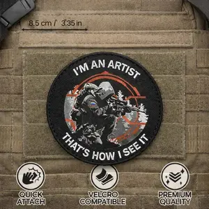 Tactical Velcro Iron-On Patch with Embroidered Badge, Perfect for Outdoor Badges, Backpacks, Clothing and Tactical Gear