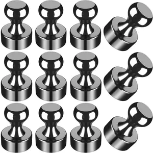 12pcs Strong Refrigerator Magnets, Ideal for Whiteboard, Office, Classroom, Kitchen, Durable Magnetic Holders for Various Uses