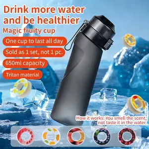 Scented Water Cup, 22oz Fruit Flavored Water Bottle, BPA-Free, Sugar-Free, Ideal for Outdoor Sports and Gifting.