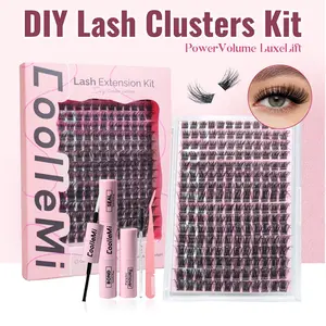 192PCS Lash Clusters Kit | 10-18mm Mixed Length D Curl 0.07mm | Individual Eyelash Extension Kit with Bond, Seal, Remover & Tweezer | Professional DIY Home Makeup | Summer Festival Look | #SummerVibes #GlobalPicks
