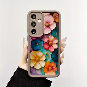 Phone Case - Full Screen Multi-Color Flowers Brown High Bamboo Anti-Fall Shock-Absorbing Protective Phone Case for Samsung Galaxy S26 S25 S24 S23 S22 S21 Fe Plus Ultra A13 A14 A15 A16 A17 A33 A34 A35 A36 A52 A53 A54 Note20