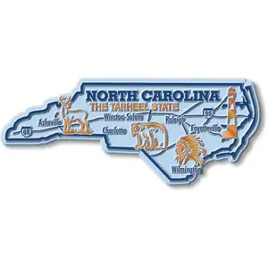 North Carolina Giant State Magnet by Classic Magnets, 5.4" x 2.2"