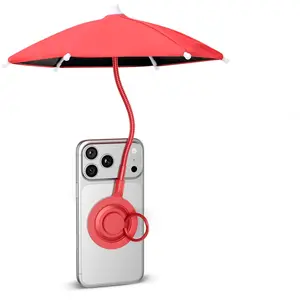 UPF 45+ Magnetic Phone Umbrella,Phone Umbrella for Sun with Black Anti-UV Coating,UV Protection Cellphone Sunshade for iPhone 17/16/15/Android/iPad/Kindle Outdoor Tanning Essentials Anti-Heating