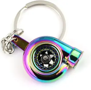 Neo Rainbow Creative Spinning Turbo Turbine Turbocharger Keychain