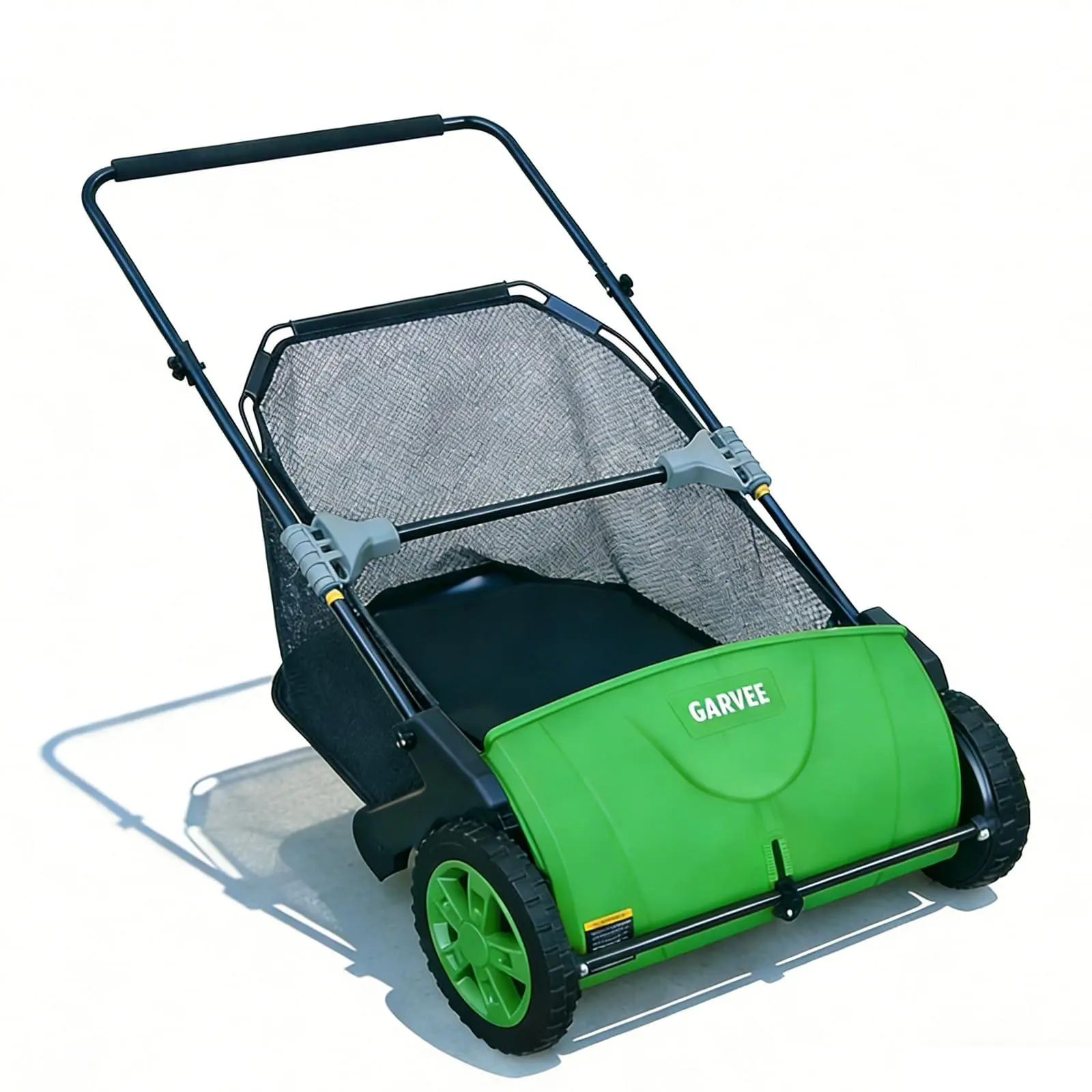 Garvee Unisex 21-Inch Manual Push Lawn Mower - 21-Inch Sweeping Width, Rubber Tires, Height Adjust, None-Powered Durable Weather-Ready Grass Cutter, Easy-Use Walk-Behind Yard Maintenance Tool for Home Garden Storage