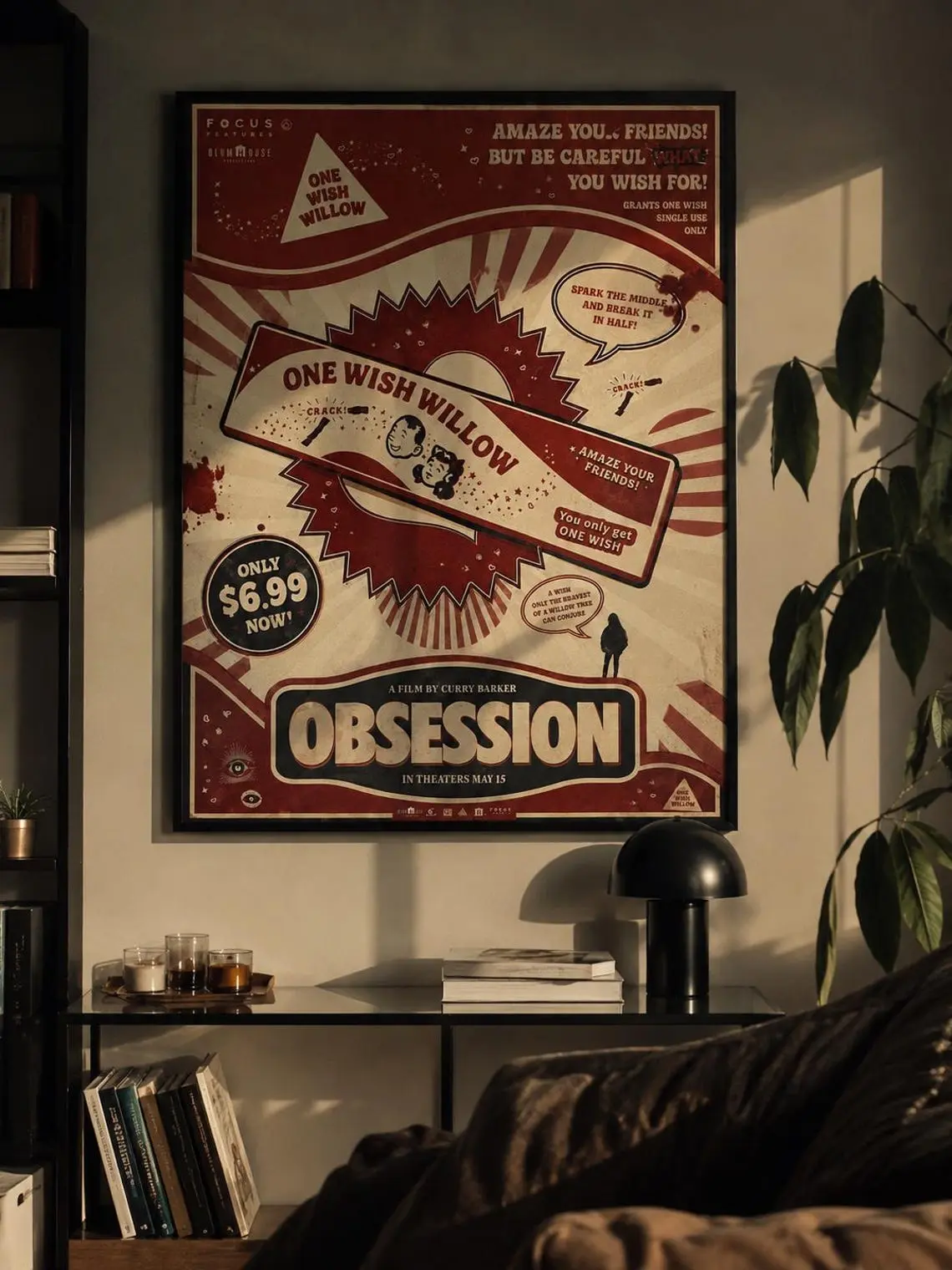 Obsession Poster Horror Movie Wall Art Vintage Horror Poster Retro Film Print Psychological Thriller Decor Movie Poster
