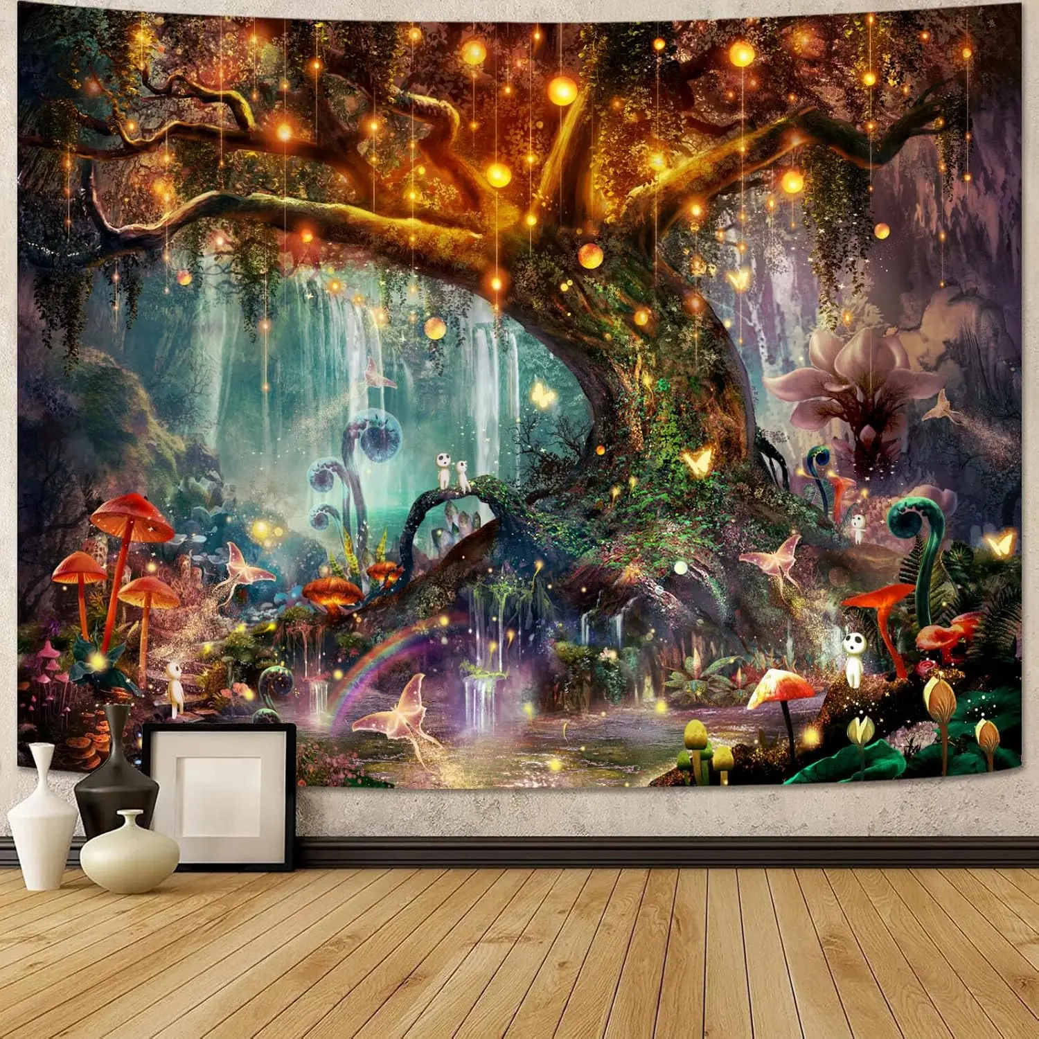 Nature Tree Tapestry Mystical Forest Tapestry for Bedroom Aesthetic Tapastry's Wall Hanging Tapestry for Living Room Dorm Tree