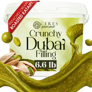 Dubai Chocolate Bar Mixture – 6.6 lb Pistachio Filling for Dubai Chocolate & Kataifi Desserts | Ready-to-Use Dessert Ingredient with Creamy Pistachio & Crispy Pastry Texture