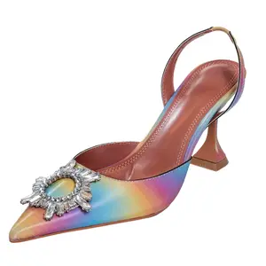 Women's Rainbow Slingback Pumps, Evening Footwear for Women's Shoe Collection