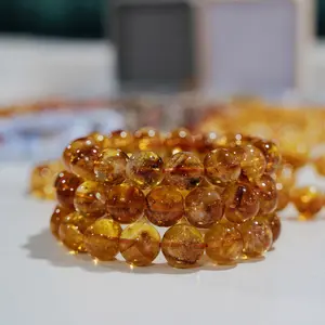 Natural Citrine Quartz Bracelets with Unique Beads for Everyday Wear