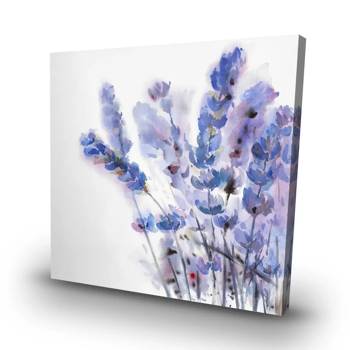 Begin Home Decor C1RC32326QA3NR 32 x 32 in. Watercolor Lavender Flowers Canvas - Purple Home Decor Art