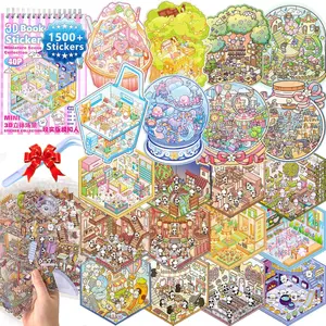 Easter Gift Sticker Book Activity, 20 Sets (1500+) DIY 3D Scene Stickers, Reusable Sticker Book, Mix and Match Creative Sets, Waterproof for All Surfaces, Ultimate Craft Supplies & Party Favors