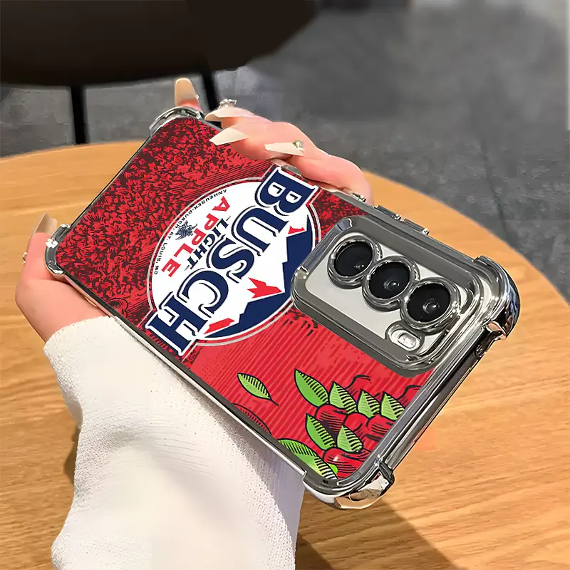 BUSCH LIGHT Beer Lover Luxury Unique Trendy Pattern Aesthetics Electroplated TPU Casing For SAMSUNG GALAXY S22 S23 S24 FE ULTRA PLUS Four Corners Anti-Fall Soft Silicone Gift Shockproof Protection Anti-Drop Protective Protector Phone Cases Shell Cover